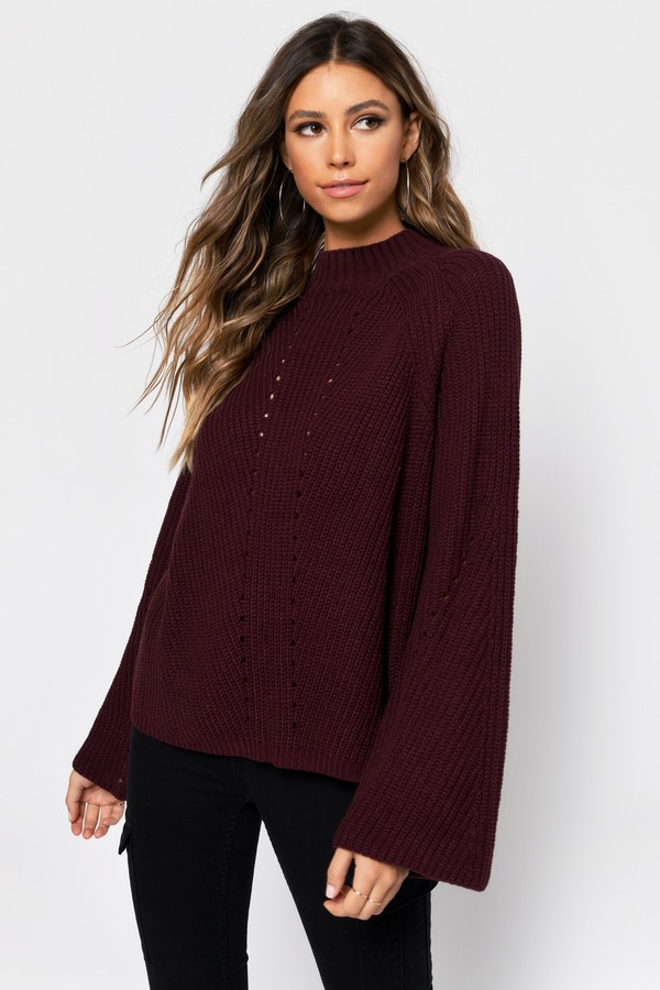 Noelle Mock Neck Sweater - Sienna