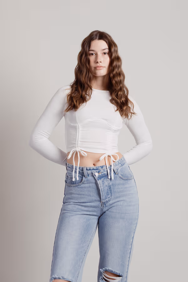 Emelia Crop Top - White