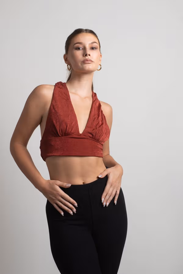 Maybe This Is Right Crop Top - Wine