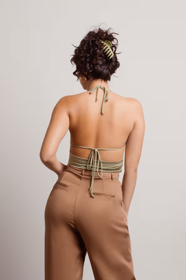 Panorama Crop Top - Green