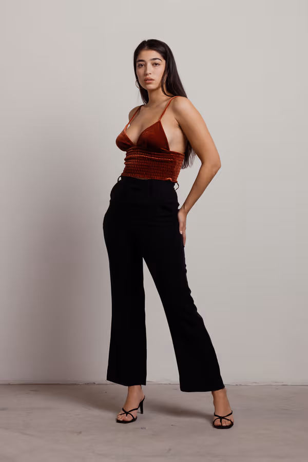 High Key Crop Top - Red