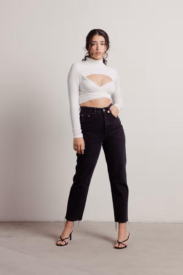Born Again Crop Top - White