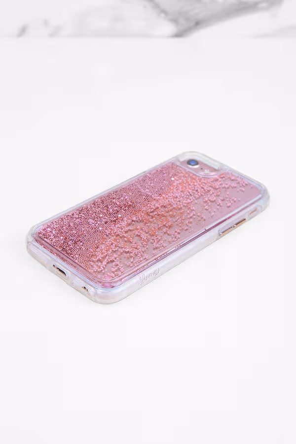 Casetify Glitter Iphone Case - Gold Chrome