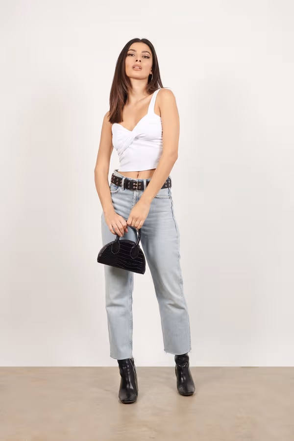 Twist And Turn Crop Top - Tan