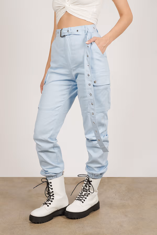 Private Kelly Cargo Pants - Light Blue