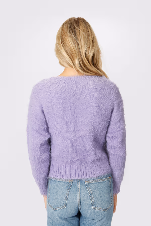 Dream Of Me Fuzzy Sweater - Lavender