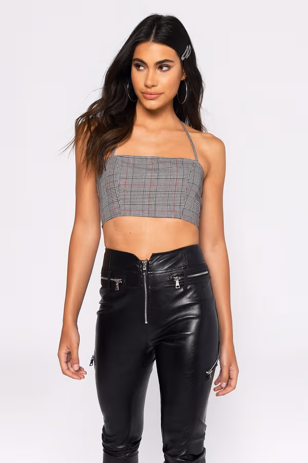 Hard To Forget Crop Top - Grey