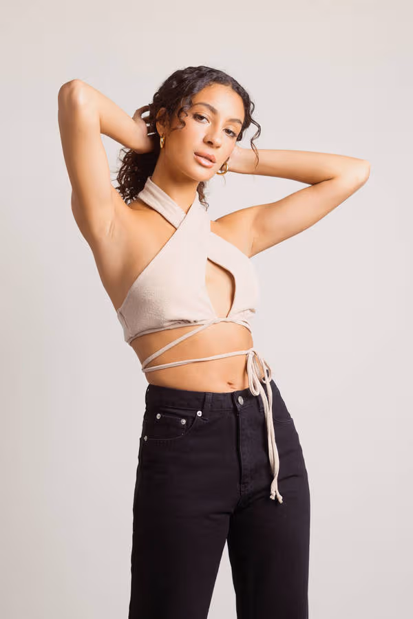 Sami Crop Top - Beige