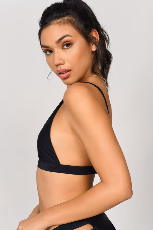 Power Of Love Cutout Bikini Top - Wine