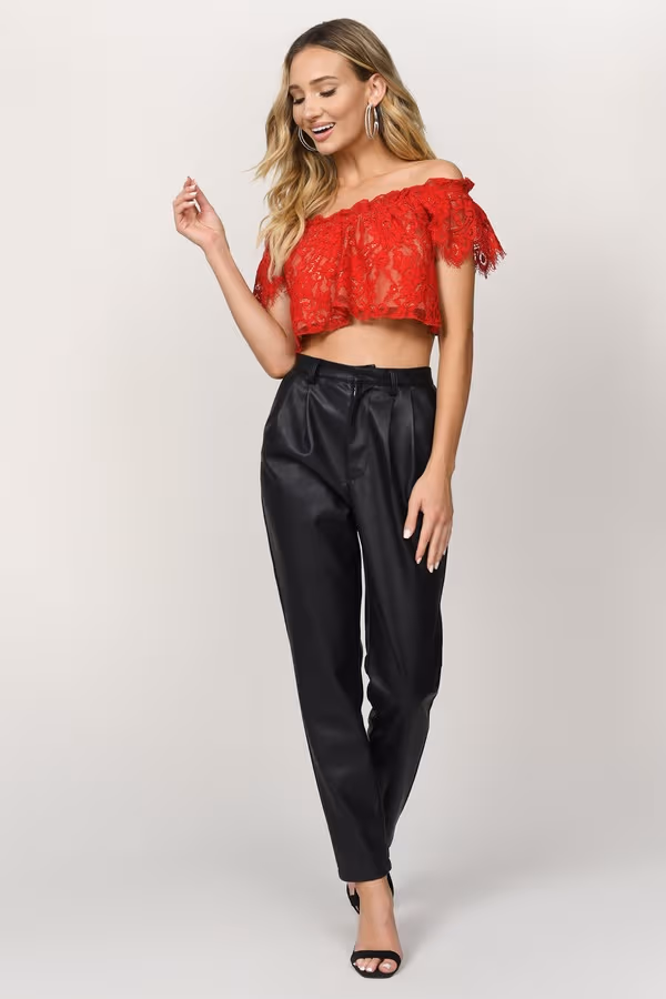 Riley Crop Top - Red