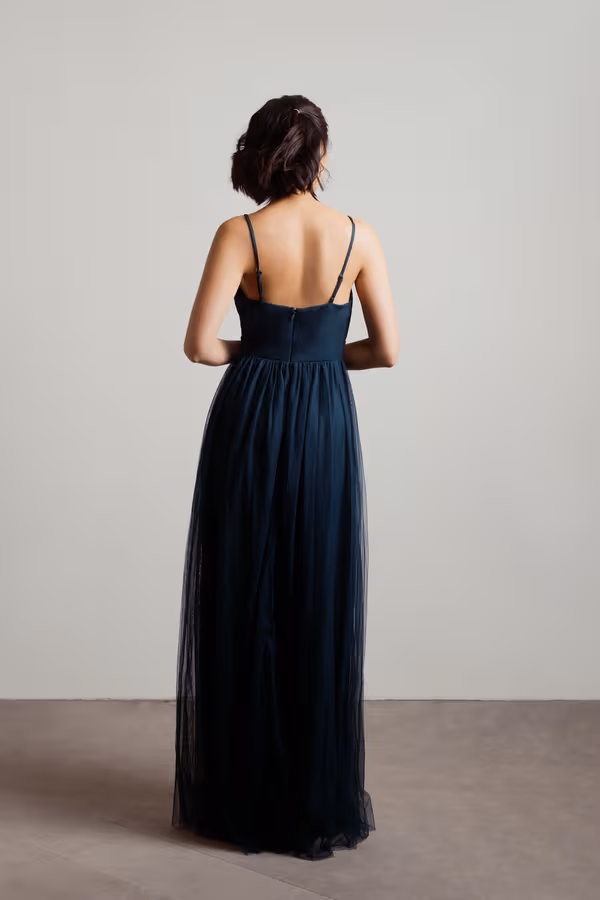 True Intentions Emerald Slit Maxi Dress