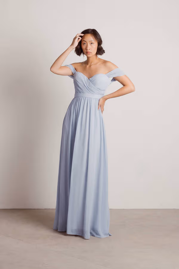 Adrienne Off The Shoulder Sweetheart Maxi Dress - Wine