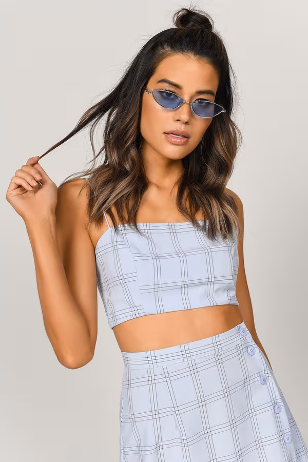 Meant to Be Crop Top - Light Blue