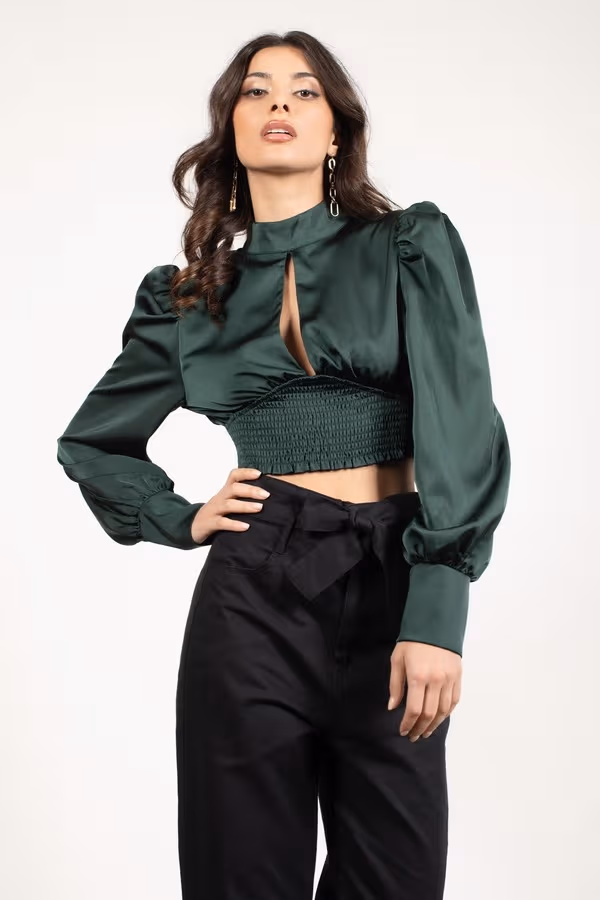 Xoana Backless Blouse - Emerald