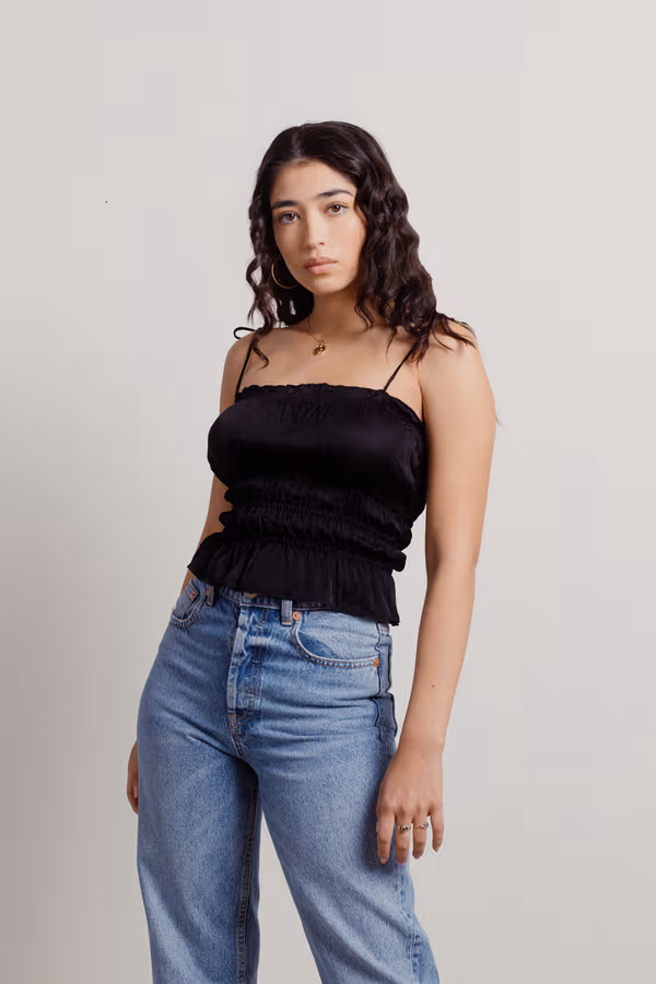 Many Hours Satin Top - Champagne