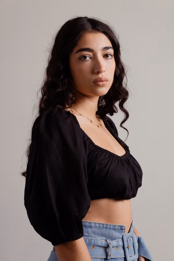 Leave Town Crop Top - Black