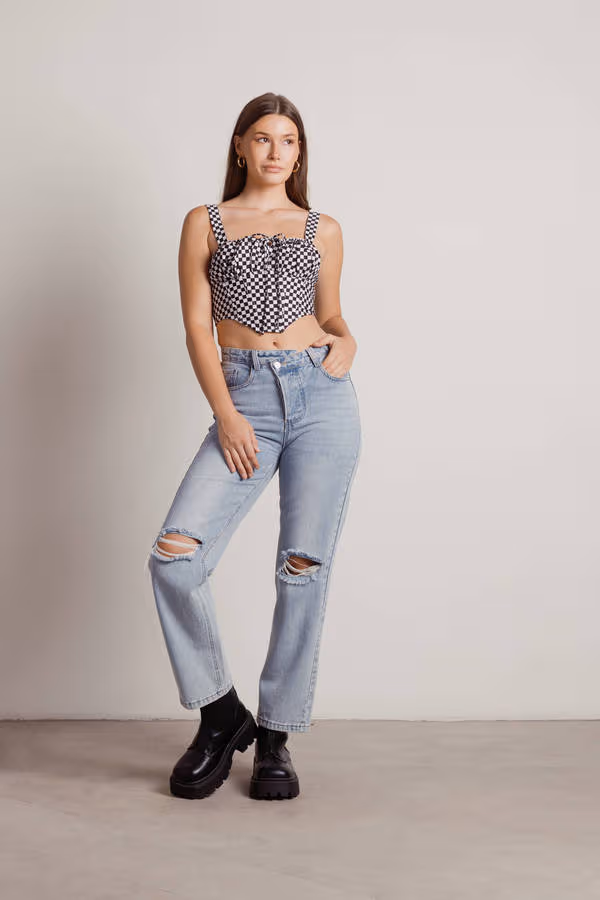 Focus On Me Corset Top - Blue