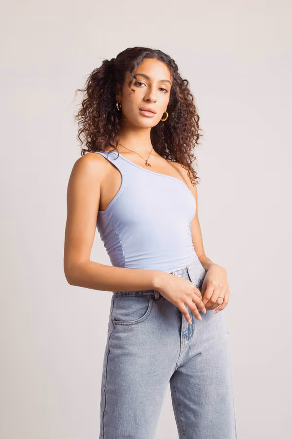 Macaron One Shoulder Bodysuit - Nude