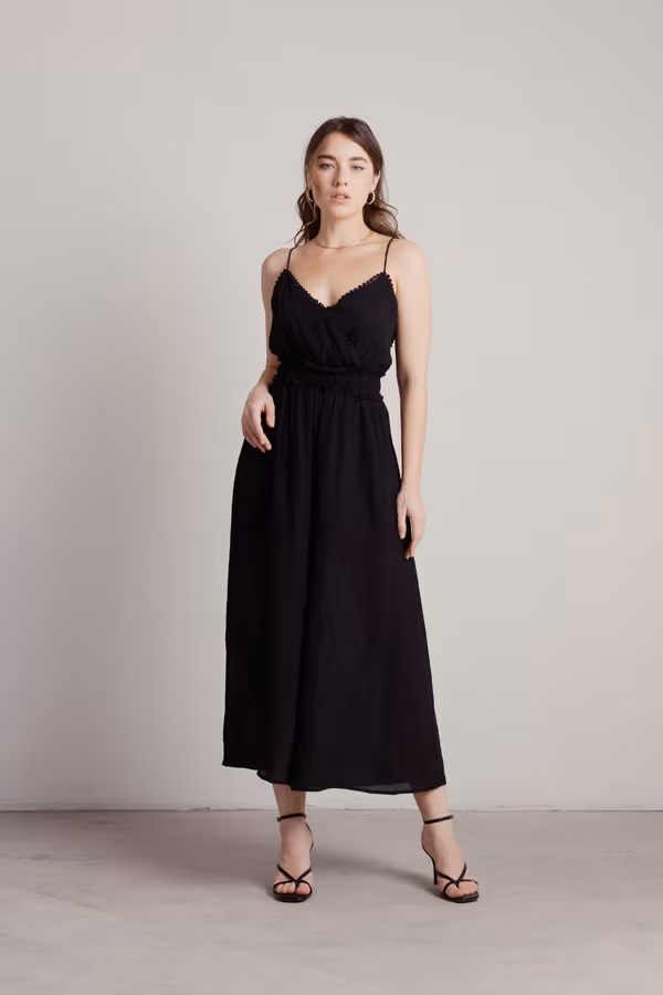 Amadya Cross Back Jumpsuit - Black