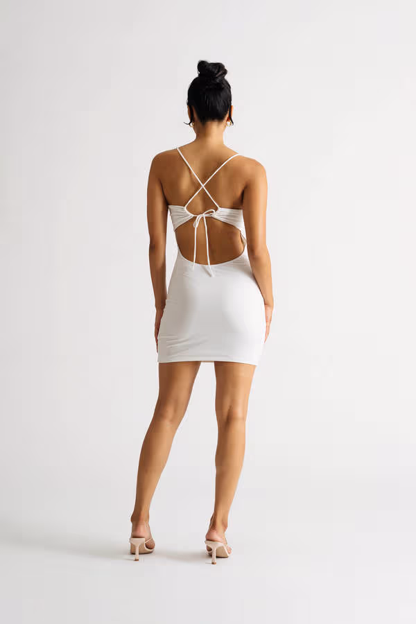 These Days Keyhole Backless Mini Dress - Black