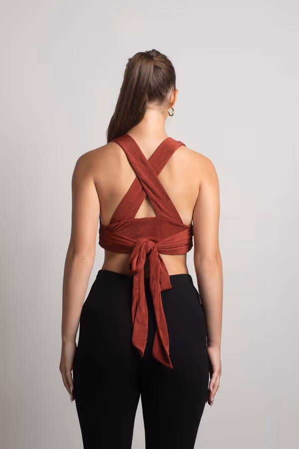 Maybe This Is Right Crop Top - Wine