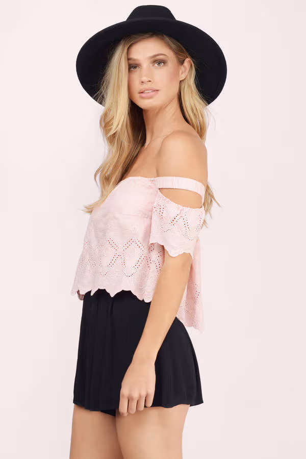 Sunset Beach Crop Top - Blush