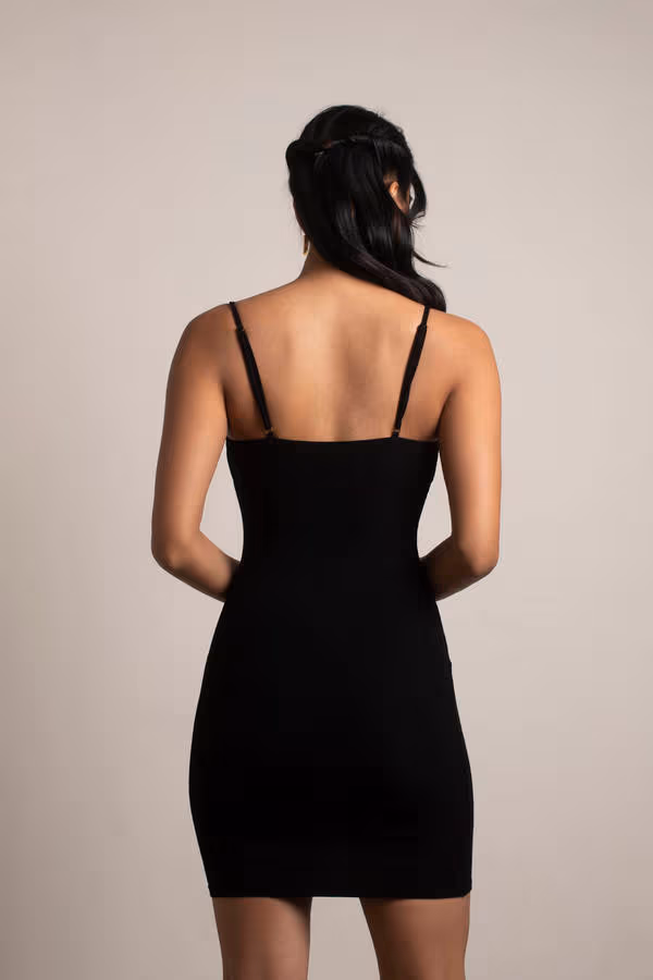 Dawn Keyhole Cami Mini Dress - Black