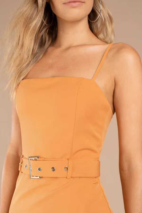 Stella Belted Shift Mini Dress - Red