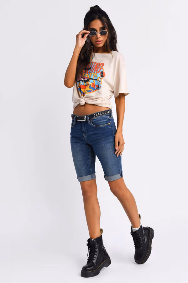 Blank NYC Vendetta Denim Shorts - Dark Wash