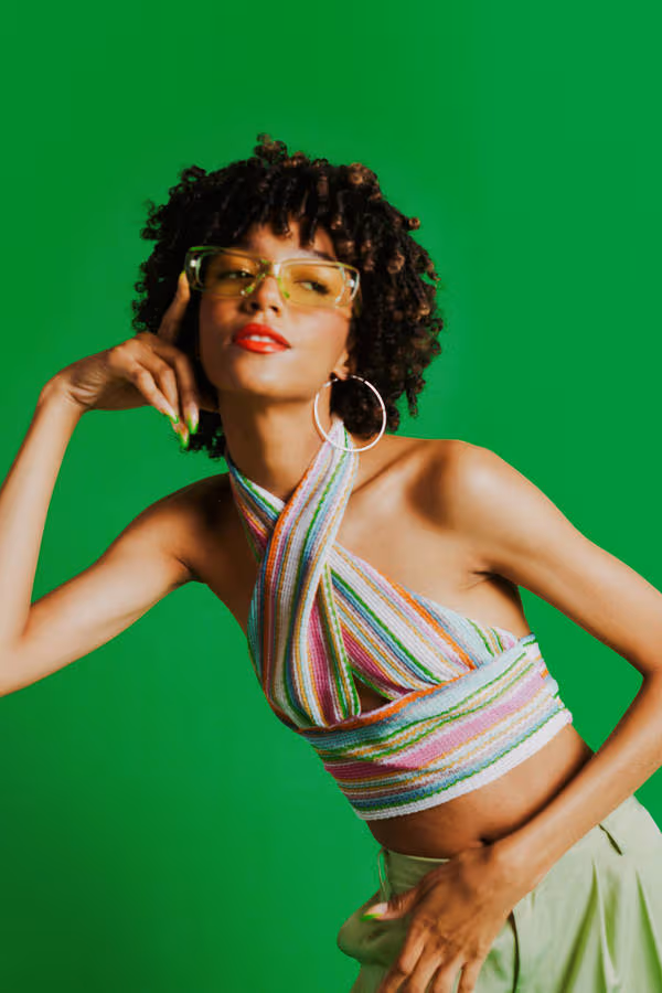 Tropical Weather Crop Top - Pastel Multi