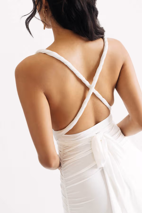 Karma Black Multiway Ruched Bodycon Midi Dress