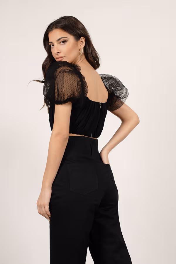 Without Warning Crop Top - Black