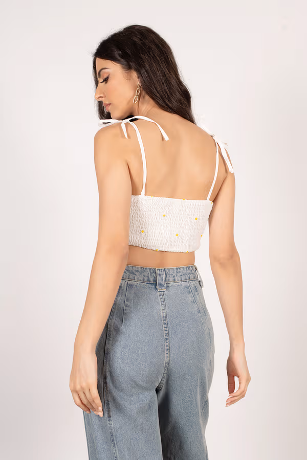 Jen Crop Top - White