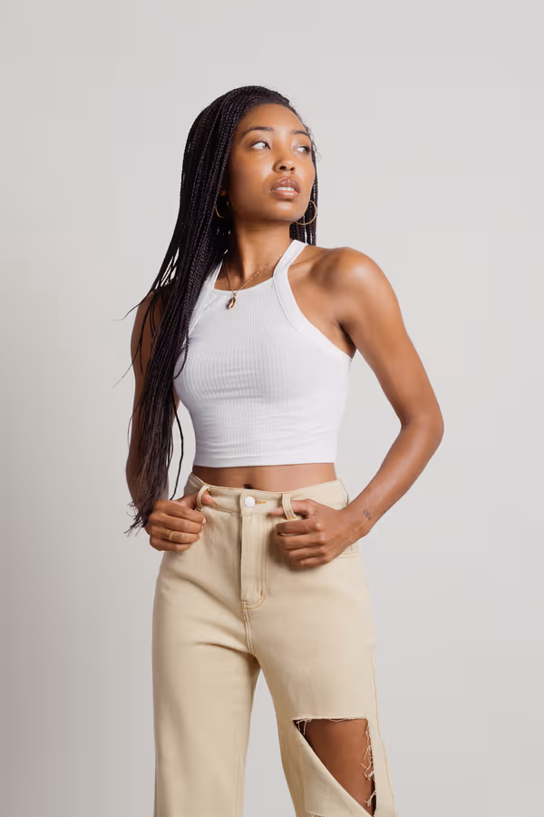 Jake Crop Top - Off White