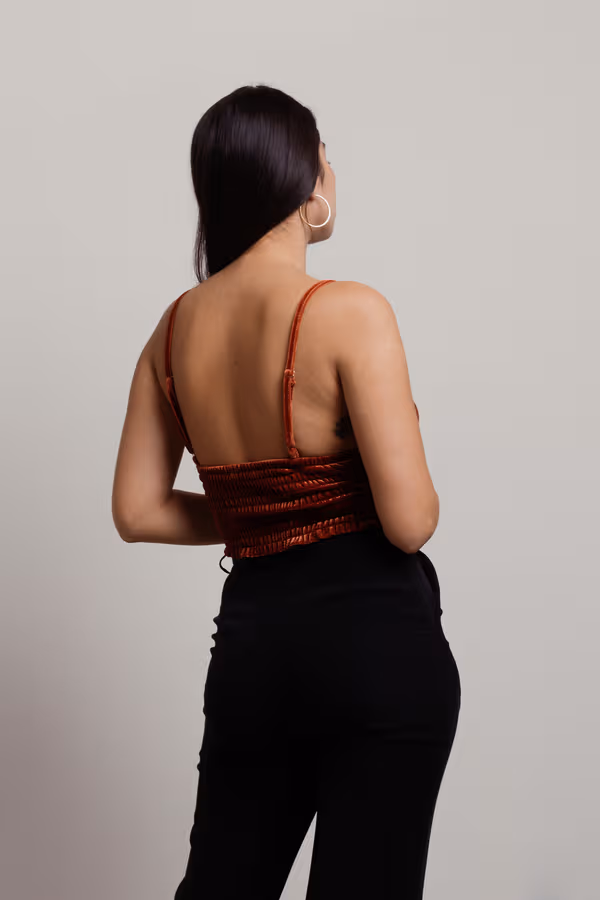 High Key Crop Top - Red