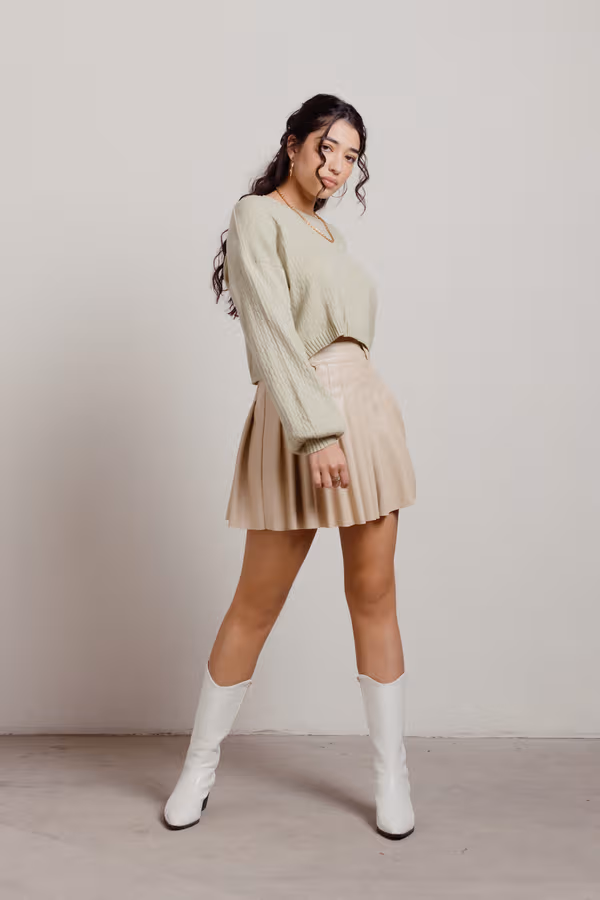 Tell Me What Crop Top - Sage