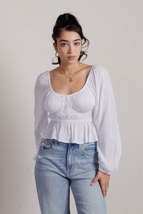 Start Again Crop Top - White