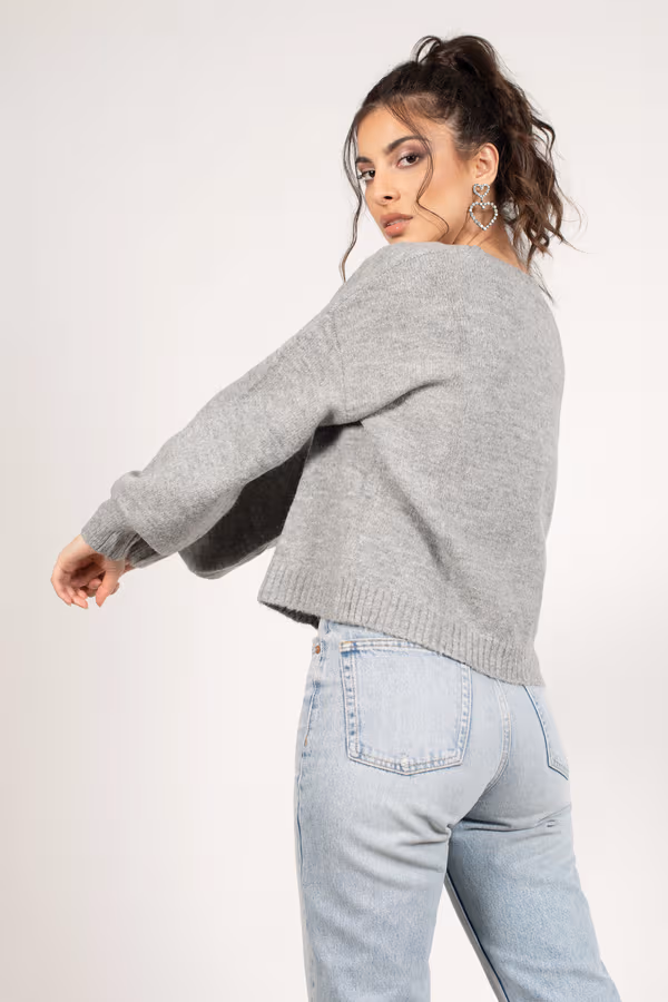 Keep Me Company Sweater Cardigan - Rose