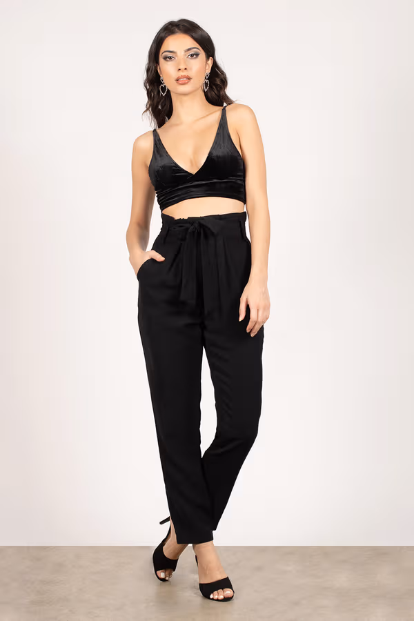 Stevie Crop Top - Black