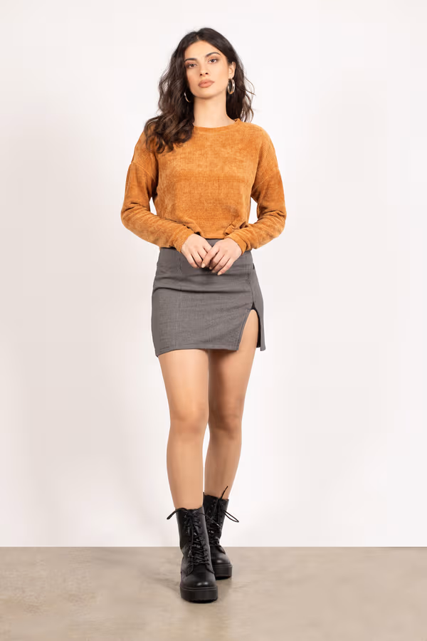 Don't Call Me Angel Ribbed Sweater - Camel