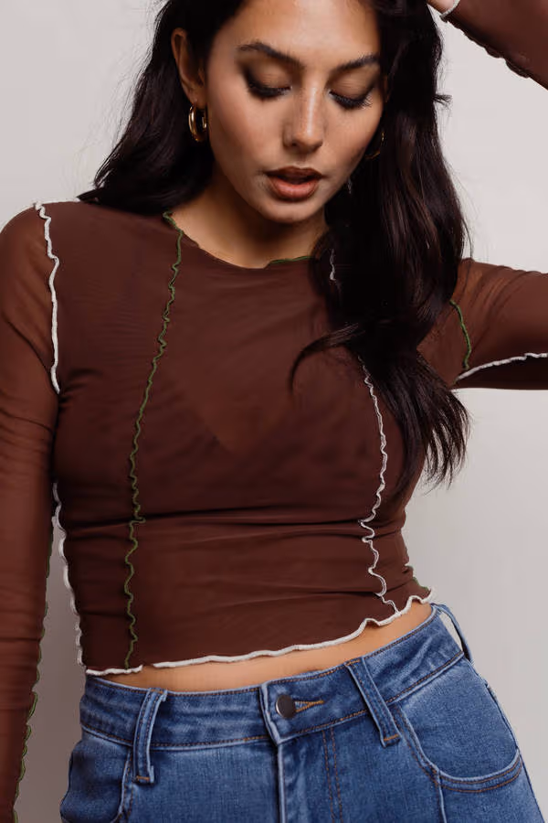 Saint Crop Top - Chocolate