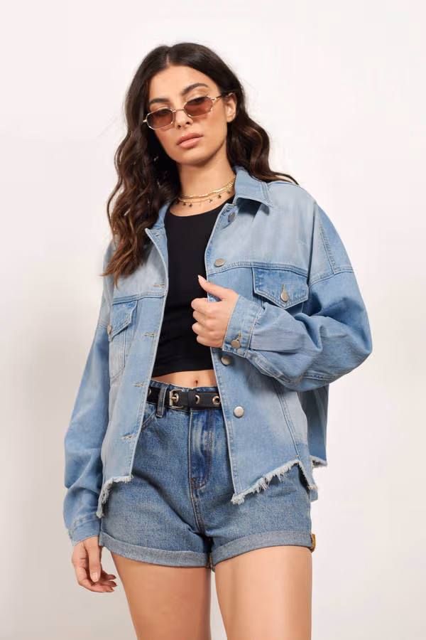 Bring Me Back Denim Jacket - Light Wash