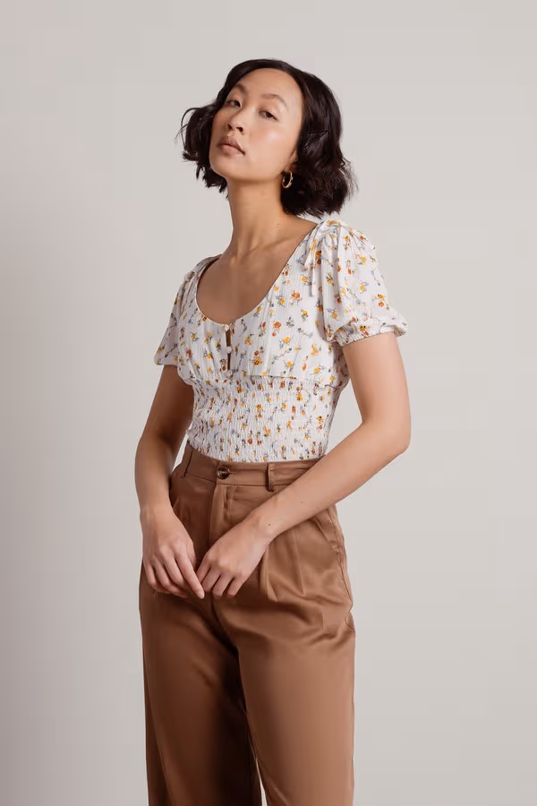 Esperanza Floral Blouse - White Multi