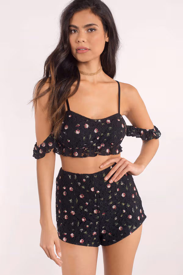 Ashleigh Crop Top - Black