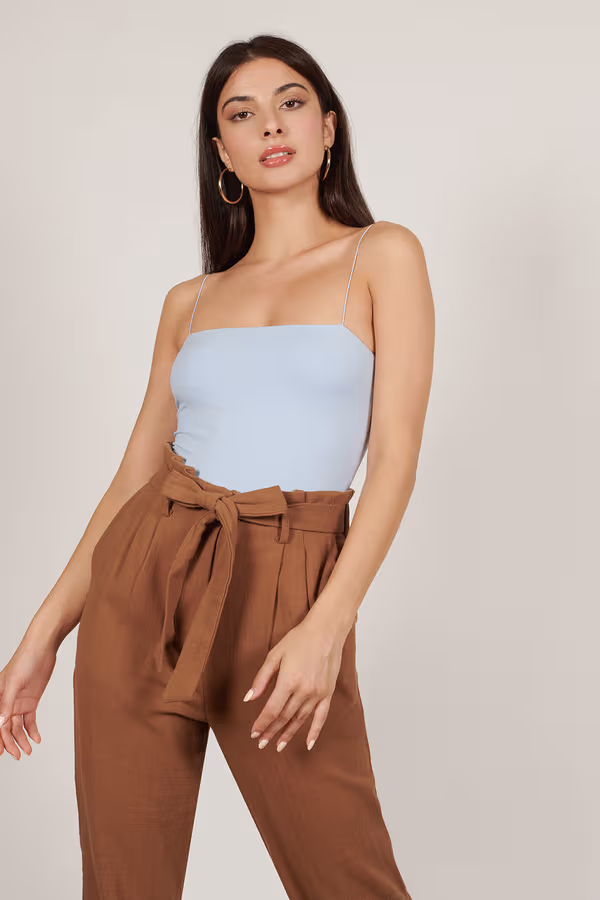 Aliana Cami Bodysuit - Light Blue