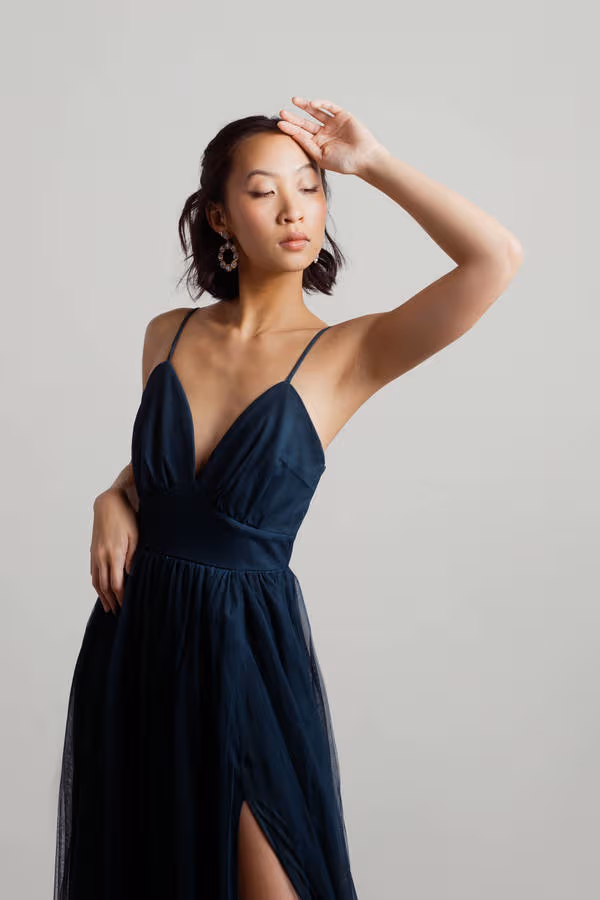 True Intentions Emerald Slit Maxi Dress