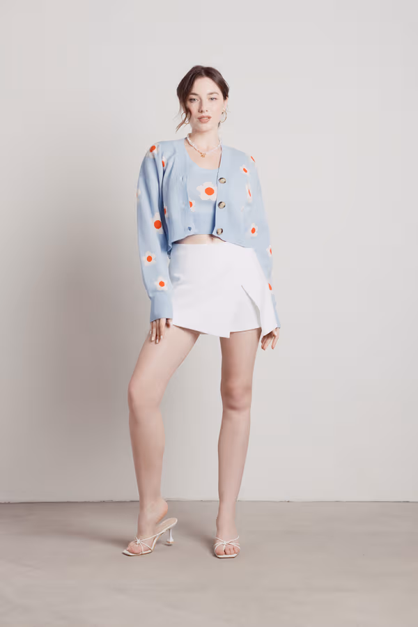 Paint By Flowers Floral Print Cardigan - Strawberry Pink