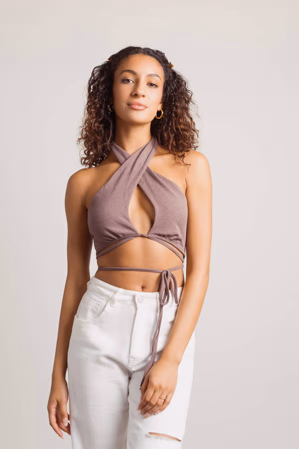 Sami Crop Top - Beige