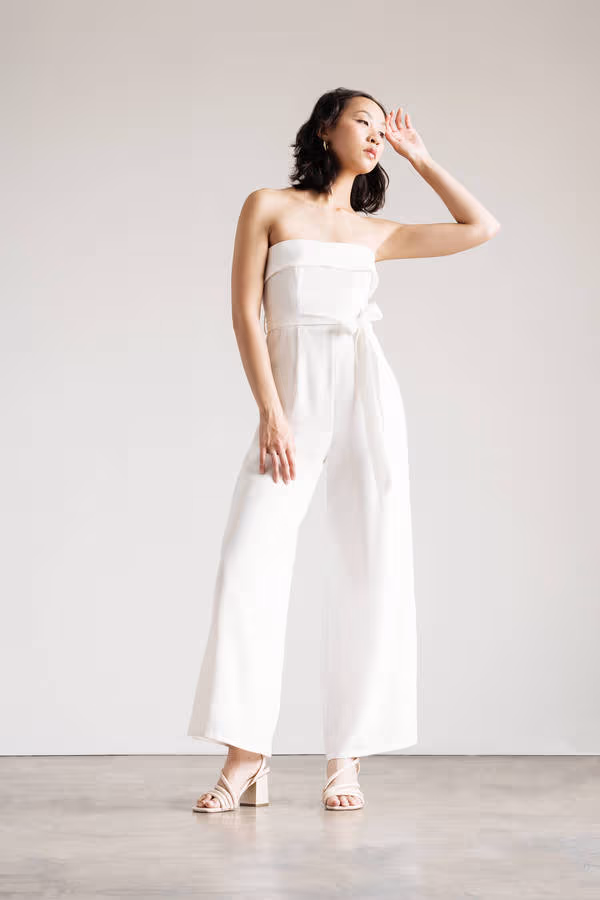 Clarice Strapless Jumpsuit - Black