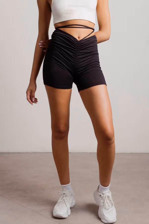 Go Around Biker Shorts - Black